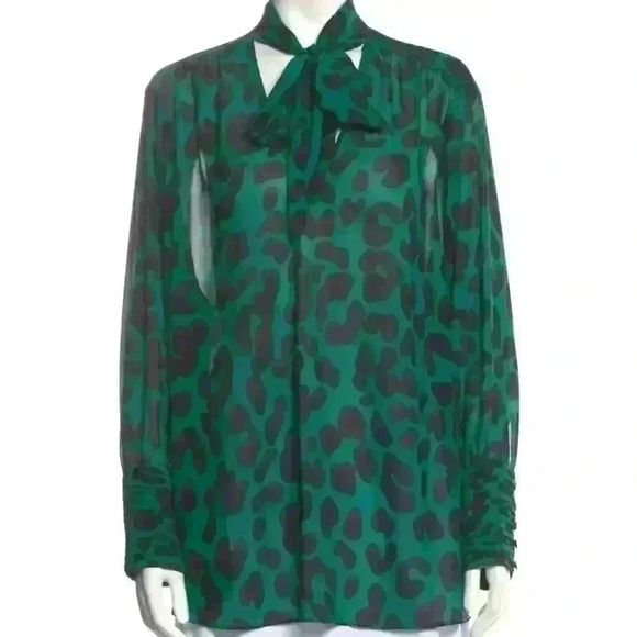 11 HONORÉ Animal Print Blouse - Picture 1 of 3